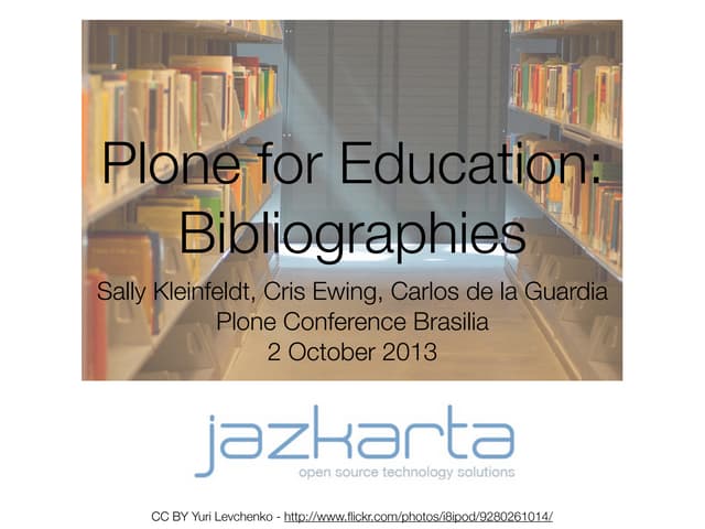 Plone for Education: Bibliographies
