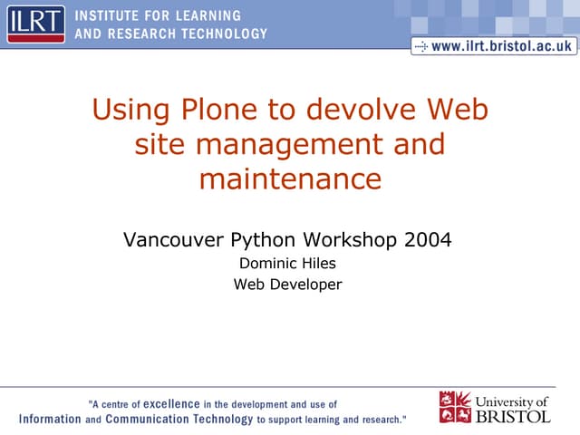 Ploneforwebdev