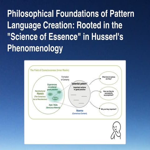 Philosophical Foundations of Pattern Language Creation: Rooted in the "Scienc...