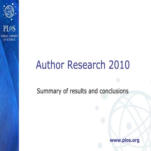 PLoS Author Research 2010