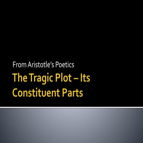 Aristotle's Concept regarding Plot