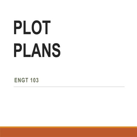 PLOT PLANS key features, essential for construction | PPTX