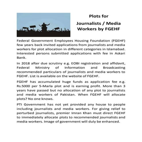 Plots for Journalists and Media Workers by FGEHF