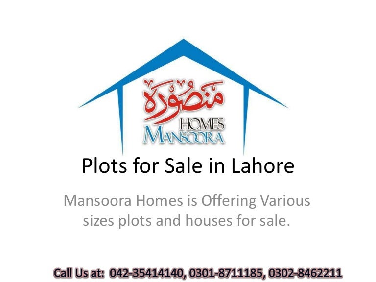 Plots for sale in Lahore Mansoora Homes