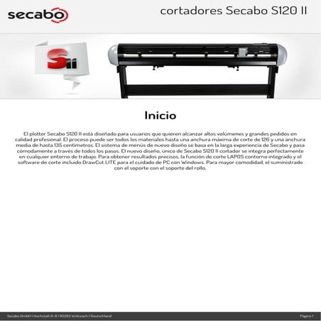 Plotter corte secabo S120 II