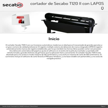 Plotter corte secabo t120 ii 