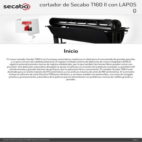 Plotter corte secabo T160 II