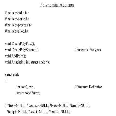 Polynomial addition | PPTX