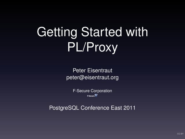 Getting Started with PL/Proxy