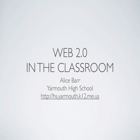 PLP Web Tools in the Classroom
