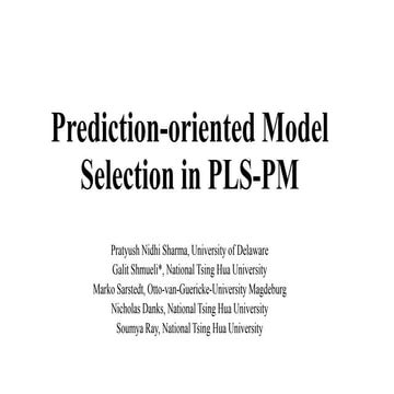 Prediction-based Model Selection in PLS-PM
