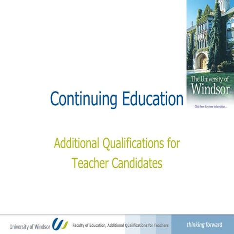 Additional Qualifications for Teacher Candidates | PPSX
