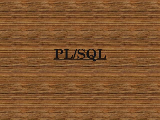 Plsql | PPT