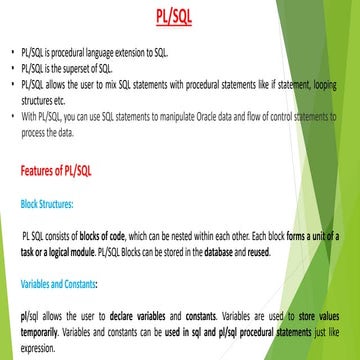 PL SQL.pptx in computer language in database | PPT