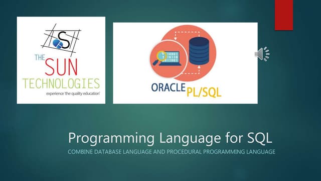 PL/SQL Introduction