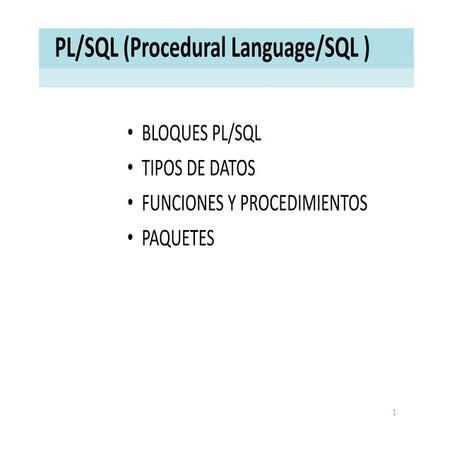 Plsql y paquetes