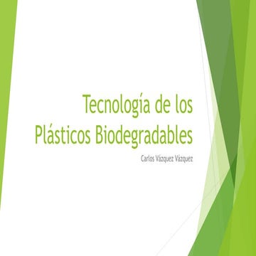 Plásticos biodegradables