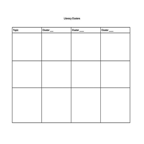 Pl template literacy clusters PPT