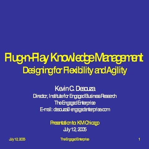 Plug-n-Play Knowledge Management