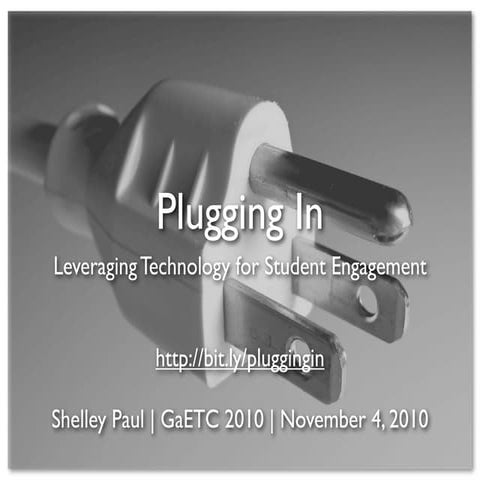 Plugging in: GaETC 2010