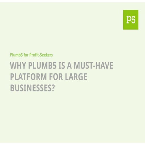 Plumb5 for profit_seekers