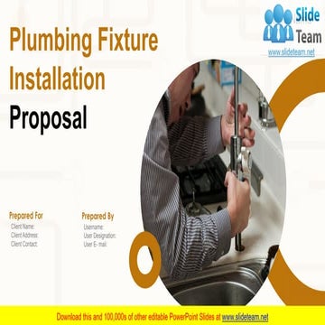 Plumbing Fixture Installation Proposal PowerPoint Presentation Slides