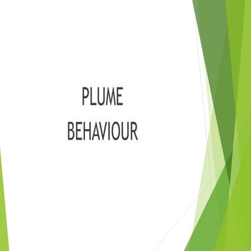 plume behavior and their flow at various locations