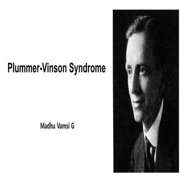 Plummer Vinson Syndrome