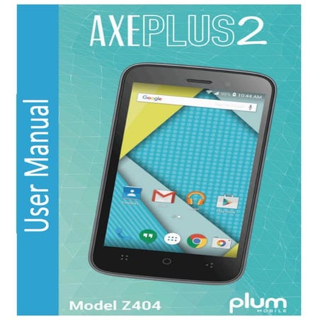 Plum AXE Plus 2 Manual / User Guide