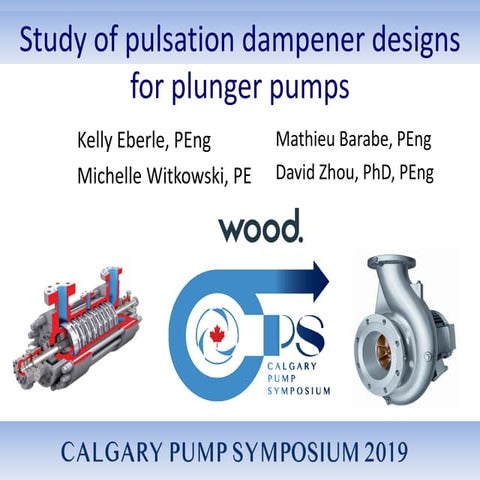 Plunger Pumps Pulsation Dampener Designs