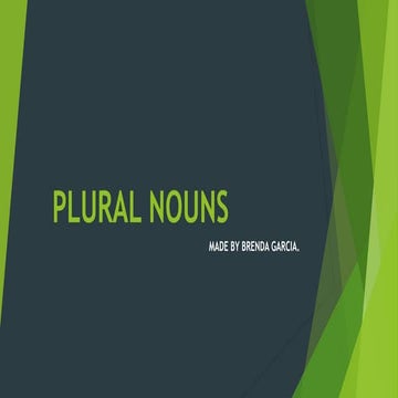 Plural nouns