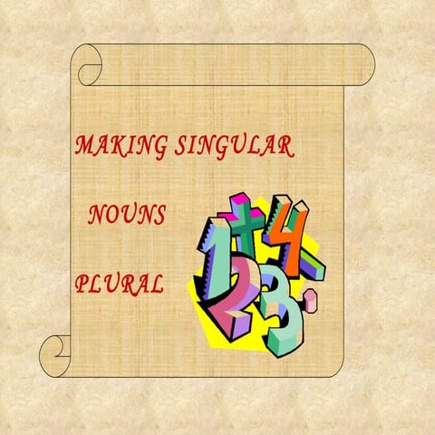 Making singulars plurals