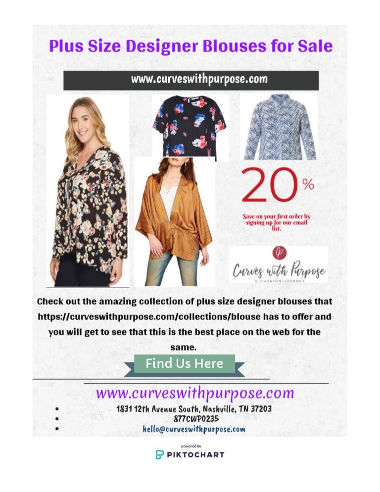 plus size designer blouses