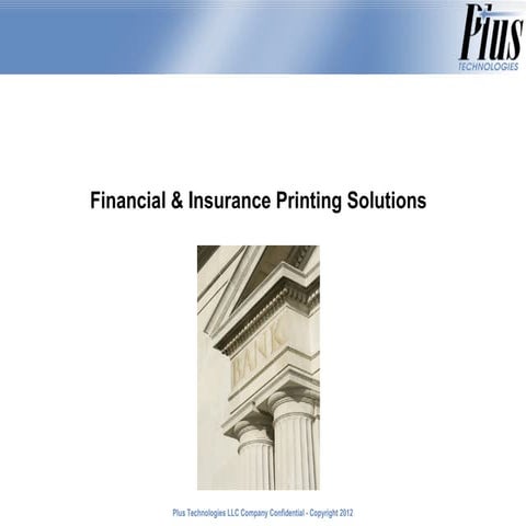 Financial & Insurance Printing Solutions