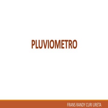 Pluviometro exposicion