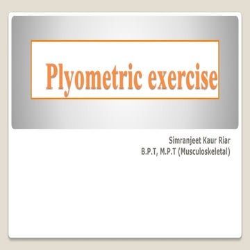 Plyometrics