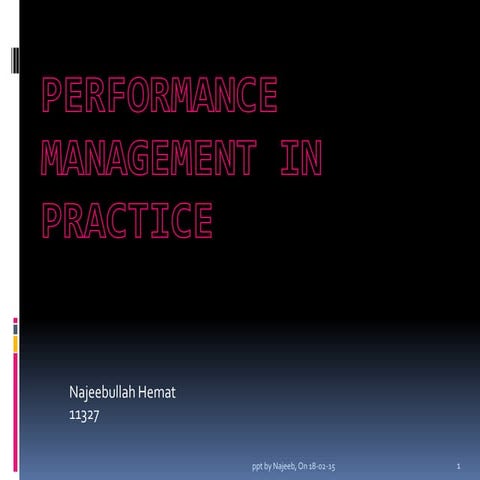 Performance management 