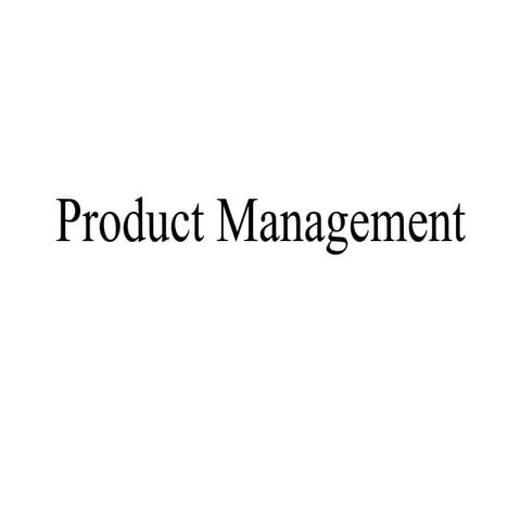 Product Management