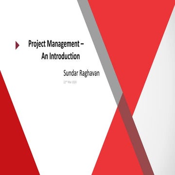 Project Management - An Introduction