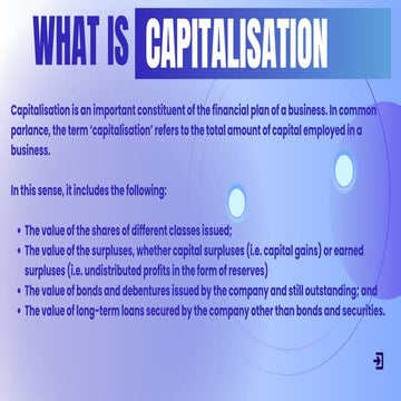 PM- Capitalization and its components, importance and limitations