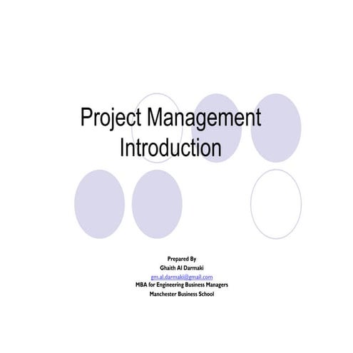 Project Management: Unit I - introduction