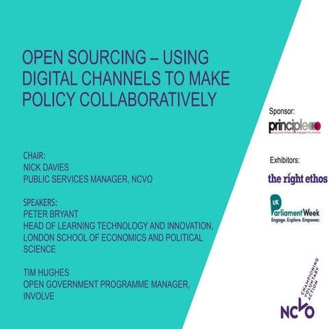 PM1: Open sourcing – using digital channels to make policy collaboratively 