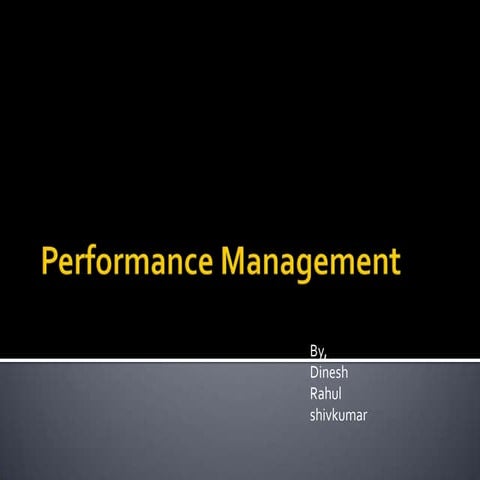 Performance Management