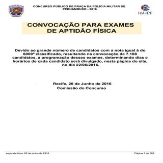 Veja lista da 1ª etapa do concurso ...