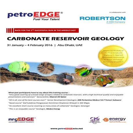 CARBONATE RESERVOIR GEOLOGY