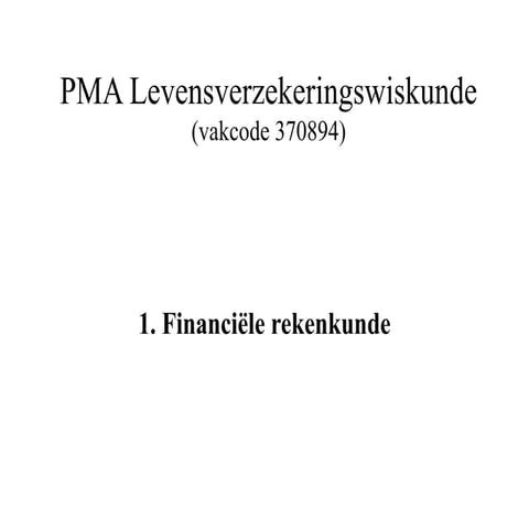 Financiële rekenkunde