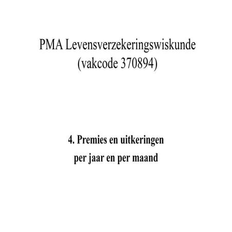 Premies en uitkeringen per jaar en per maand