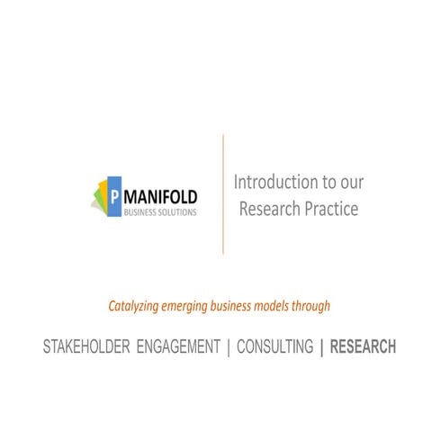 pManifold Introduction to Research Practice