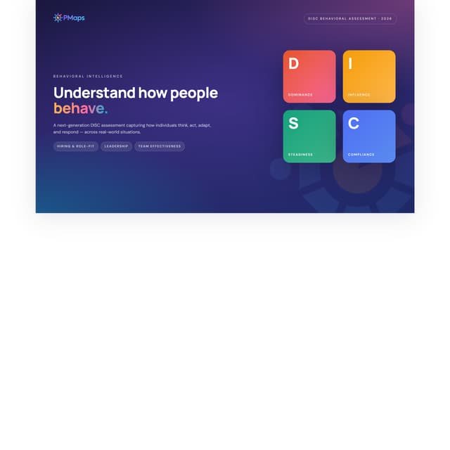 PMaps DISC Behavioral Assessment Brochure | PDF