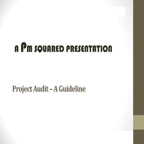 Pm audit and assessment approach   final